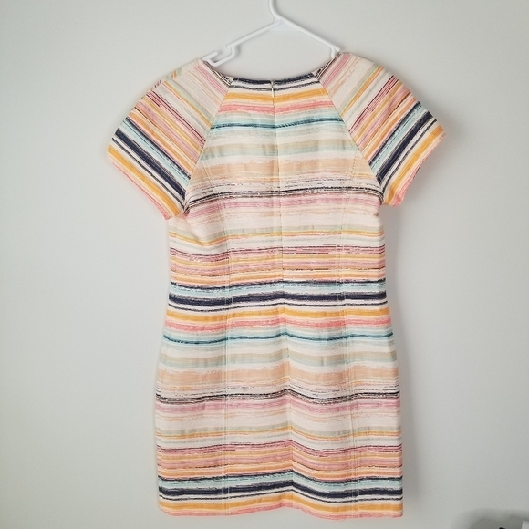 Trina Turk Multi-colored Angela Sandscape Jacquard Short Sleeve Shift Dress 8 - Picture 11 of 16